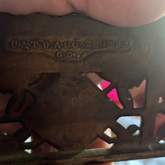 Solid brass antique frame made 1883 - Picture 3 of 3